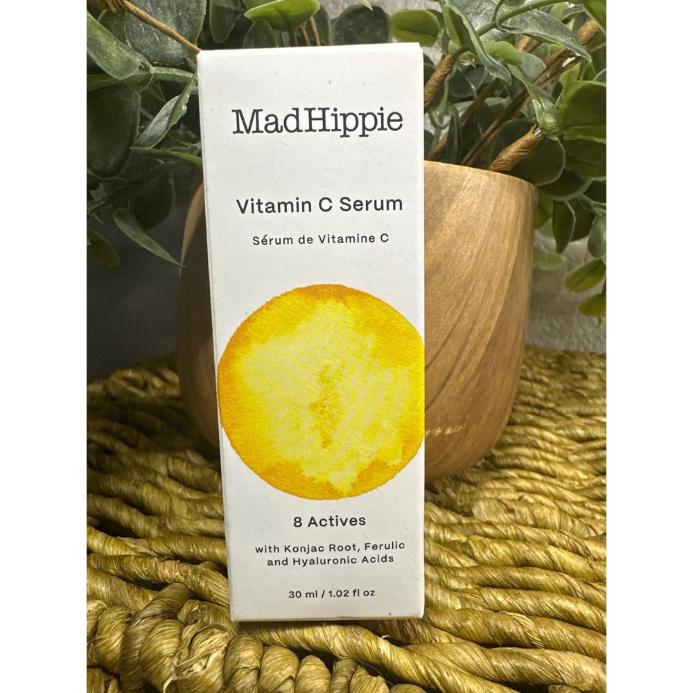 Mad Hippie Vitamin C Serum‎ 8 Actives Konjac Root Ferulic Hyaluronic Acid 1.02oz